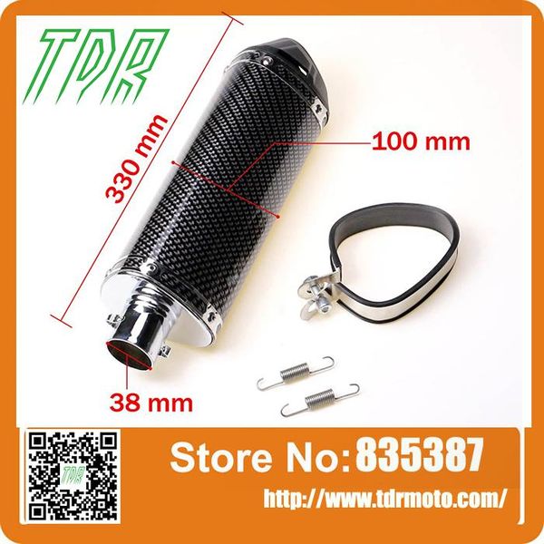 motorcycle exhaust muffler pipe 38mm carbon fiber move blow-down / mute for dirt bike/pit bike atv motorcycle scooter
motorcycle exhaust muffler pipe 38mm carbon fiber move blow-down / mute for dirt bike/pit bike atv motorcycle scooter