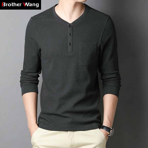 2021 autumn new men's button decoration business casual solid color v-neck long sleeve t-shirt male brand clothes mpas, White;black
2021 autumn new men's button decoration business casual solid color v-neck long sleeve t-shirt male brand clothes mpas, White;black