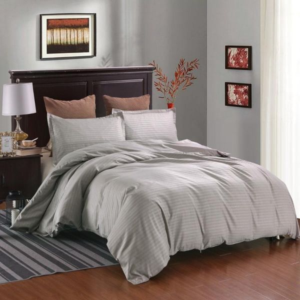 

bedding sets 2021 pure color satin stripe luxury comforter set elegant fashion modern king  twin size bed linen duvet cover