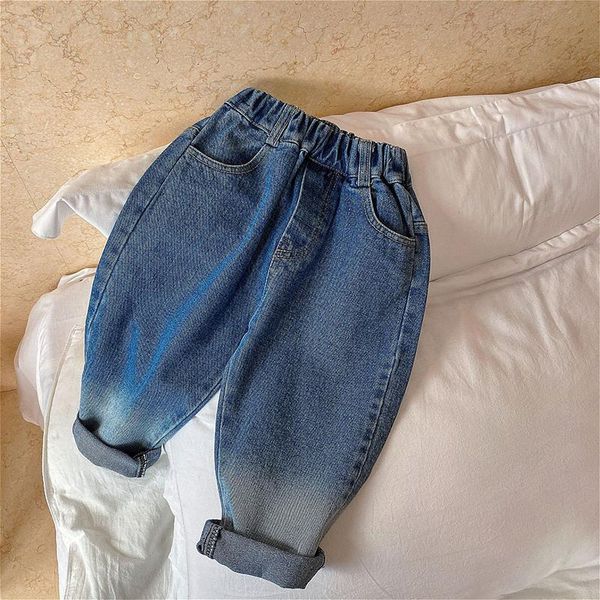 jeans children's trousers 2021 spring products boys and girls baby korean style western casual pants middle small childr, Blue
jeans children's trousers 2021 spring products boys and girls baby korean style western casual pants middle small childr, Blue