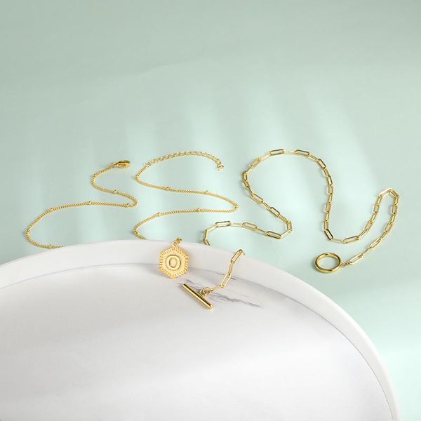 pendant necklaces initial letter for women stainless steel paper clip layer choker alphabet collar fashion girls gifts, Silver
pendant necklaces initial letter for women stainless steel paper clip layer choker alphabet collar fashion girls gifts, Silver