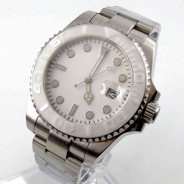 gentlemen's watch white iron automatic plate 24 jewelry nh35a miyota 8215 ceramic bezel steel bracelet crown sapphire crystal, Slivery;brown
gentlemen's watch white iron automatic plate 24 jewelry nh35a miyota 8215 ceramic bezel steel bracelet crown sapphire crystal, Slivery;brown