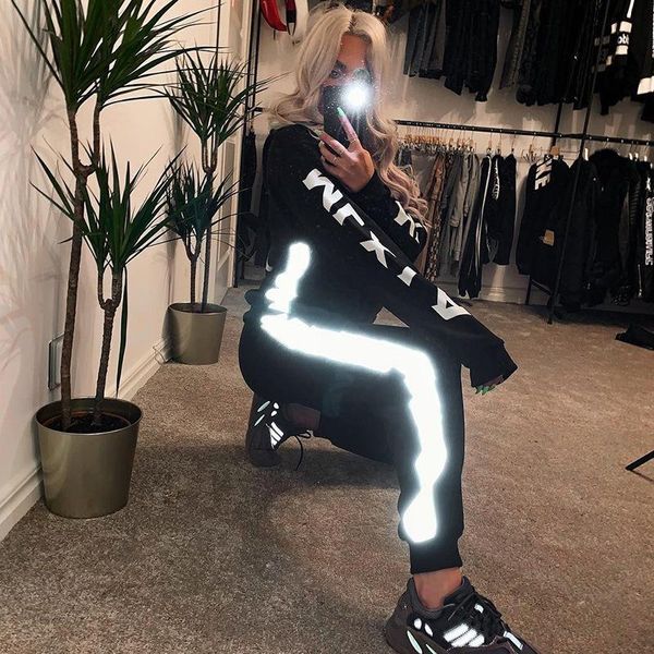 women's pants & capris 2 colors reflective casual women lounge super soft stylish korean gym trousers high waist drawstring dance hip h, Black;white
women's pants & capris 2 colors reflective casual women lounge super soft stylish korean gym trousers high waist drawstring dance hip h, Black;white
