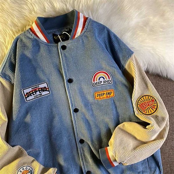 college style corduroy embroidery baseball uniform for men and women couples american retro street trend loose jacket 211109, Black;brown
college style corduroy embroidery baseball uniform for men and women couples american retro street trend loose jacket 211109, Black;brown