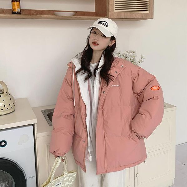 women's jackets autumn and winter 2021 korean plush thickened bread suit female design fake two hooded student loose cotton jacket, Black;brown
women's jackets autumn and winter 2021 korean plush thickened bread suit female design fake two hooded student loose cotton jacket, Black;brown