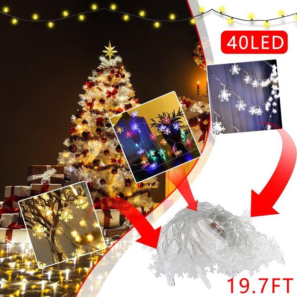 christmas decorations 19.7ft/40led snowflake light string outdoor curtain fairy garland lights for home party garden year decor
christmas decorations 19.7ft/40led snowflake light string outdoor curtain fairy garland lights for home party garden year decor