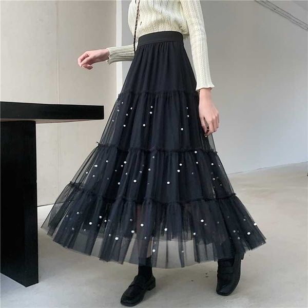 skirts pearl design fairy high waist cake a-line long skirt spring and summer u4g0, Black
skirts pearl design fairy high waist cake a-line long skirt spring and summer u4g0, Black