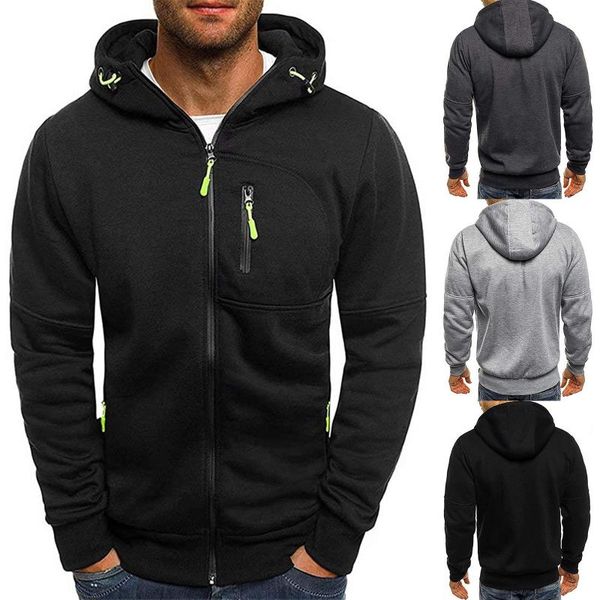 men's hoodies & sweatshirts casual hooded jacket solid color long sleeve zipper sweatshirt with pocket spring autumn outerwear coat, Black
men's hoodies & sweatshirts casual hooded jacket solid color long sleeve zipper sweatshirt with pocket spring autumn outerwear coat, Black