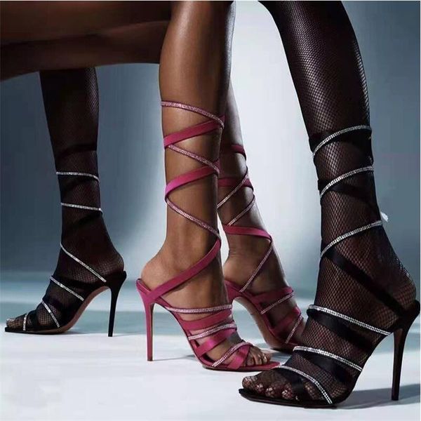 bling crystal rhinestone sandals women summer ankle lace-up open toe thin high heel sandals wedding dress shoes, Black
bling crystal rhinestone sandals women summer ankle lace-up open toe thin high heel sandals wedding dress shoes, Black