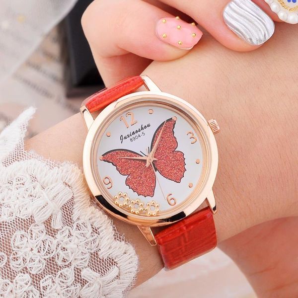 wristwatches women's watchs butterfly print dial creative design bracelet watch juxiaoshou jxs07 ladies quartz wristwatch leather strap, Slivery;brown
wristwatches women's watchs butterfly print dial creative design bracelet watch juxiaoshou jxs07 ladies quartz wristwatch leather strap, Slivery;brown