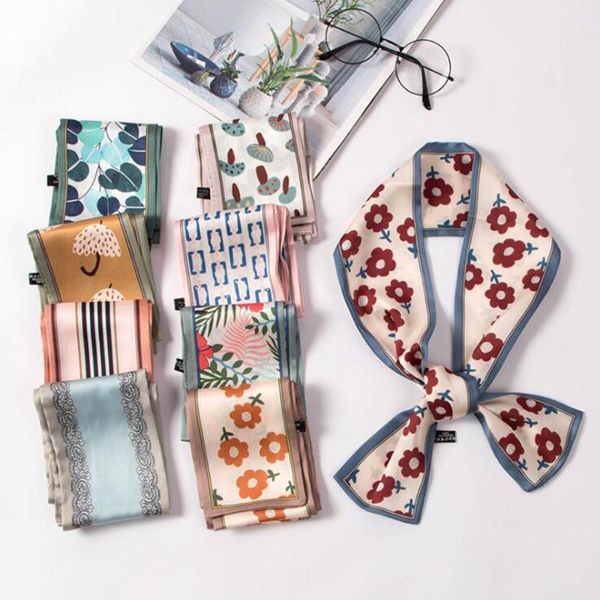 scarves small silk scarf for women 2021 floral printed handle bag ribbons fashion head long skinny wholesale, Blue;gray
scarves small silk scarf for women 2021 floral printed handle bag ribbons fashion head long skinny wholesale, Blue;gray