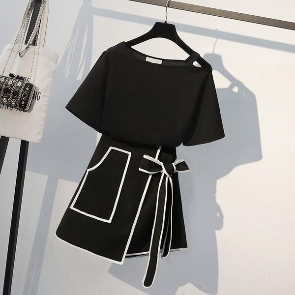 summer slash off shoulder long women tracksuits t shirt amp elegant irregular hem skirt suits female office work plus size, Gray
summer slash off shoulder long women tracksuits t shirt amp elegant irregular hem skirt suits female office work plus size, Gray