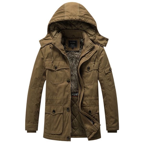 winter military mid-length washed jacket plus velvet thickening to keep warm and cold for men, Black;brown
winter military mid-length washed jacket plus velvet thickening to keep warm and cold for men, Black;brown