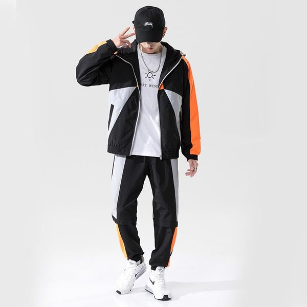 men's tracksuits set 2021 men autumn sportswear suit hooded jacket sweatshirt+pant patchwork hip hop 2pcs clothing, Gray
men's tracksuits set 2021 men autumn sportswear suit hooded jacket sweatshirt+pant patchwork hip hop 2pcs clothing, Gray