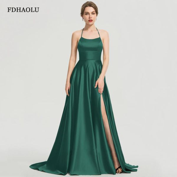 party dresses ae19 backless long prom green evening dress satin gowns spaghetti strap slit, White;black
party dresses ae19 backless long prom green evening dress satin gowns spaghetti strap slit, White;black