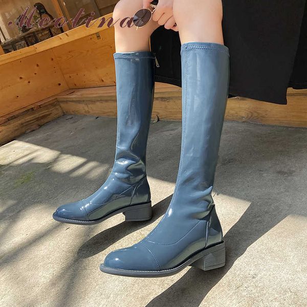 meotina med heel riding boots woman knee high boots zip thick heel long boots round toe ladies shoes autumn winter beige size 40 210608, Black
meotina med heel riding boots woman knee high boots zip thick heel long boots round toe ladies shoes autumn winter beige size 40 210608, Black