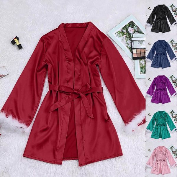 women's sleepwear spring autumn home wear lady pajama women solid pyjamas satin silk elegant pijama homewear robes, Black;red
women's sleepwear spring autumn home wear lady pajama women solid pyjamas satin silk elegant pijama homewear robes, Black;red