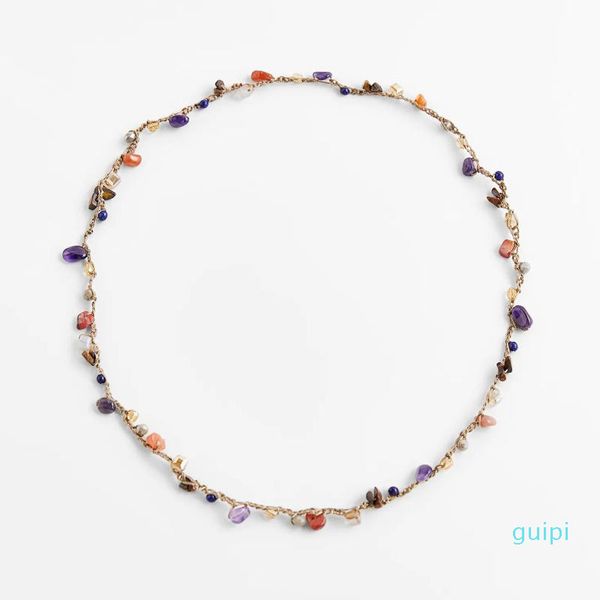 lady est beaded shell necklace for women bohemian multicolored nature stone woven cord wedding jewelry gifts pendant necklaces, Silver
lady est beaded shell necklace for women bohemian multicolored nature stone woven cord wedding jewelry gifts pendant necklaces, Silver