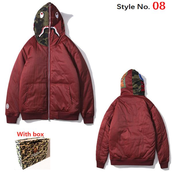 men hoodies men's down jacket cotton coat shark stitching casual reflective embroidery camouflage ladies cardigan zipper tiger head 232, Black
men hoodies men's down jacket cotton coat shark stitching casual reflective embroidery camouflage ladies cardigan zipper tiger head 232, Black