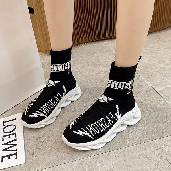 high sneakers women sock sneakers knit platform sneakers women breathable vulcanized shoes casual chunky trainers zapatillas, Black
high sneakers women sock sneakers knit platform sneakers women breathable vulcanized shoes casual chunky trainers zapatillas, Black