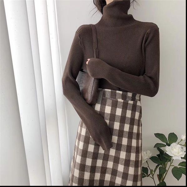 casual turtleneck sweater women 2021 autumn winter korean solid long sleeve knitted pullovers slim basic pink sweater, White;black
casual turtleneck sweater women 2021 autumn winter korean solid long sleeve knitted pullovers slim basic pink sweater, White;black