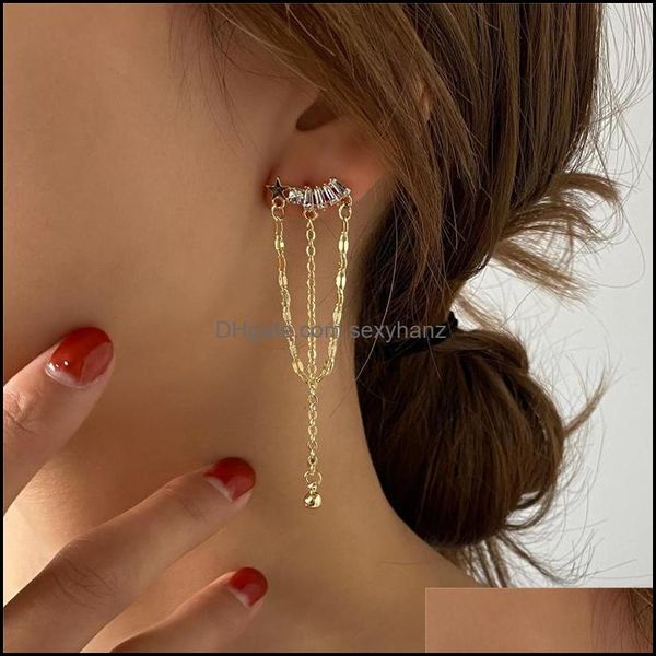 dangle & chandelier earrings jewelry women five-pointed star diamond tassel chain ear drop european alloy business wind gold aessories whole, Silver
dangle & chandelier earrings jewelry women five-pointed star diamond tassel chain ear drop european alloy business wind gold aessories whole, Silver