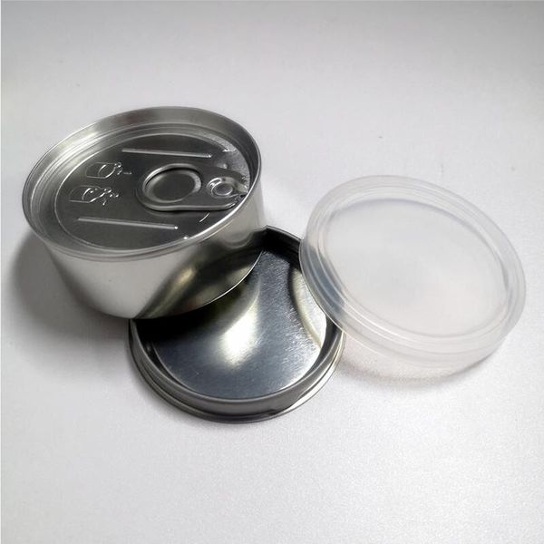 66mm*27mm 60ml packing bags pressitin cans 73mm*23mm cali pressitins tuna tin candry herbtin clear peel off lid black cover smell proof
66mm*27mm 60ml packing bags pressitin cans 73mm*23mm cali pressitins tuna tin candry herbtin clear peel off lid black cover smell proof