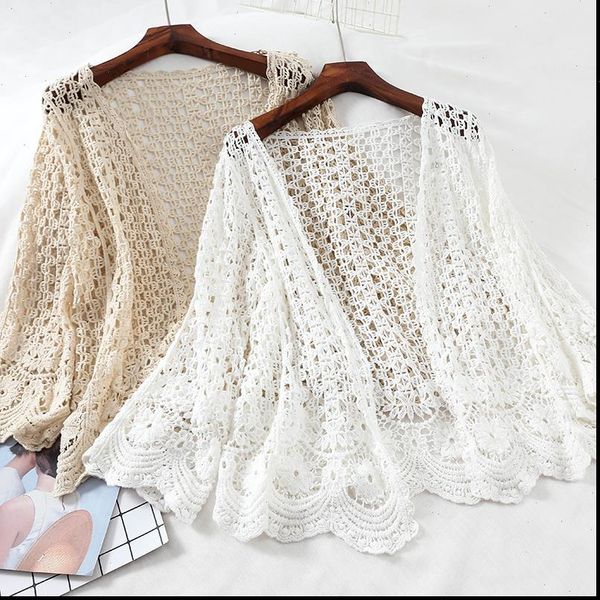 hollow out women blouse and shirts solid loose knitted cardigan office lady shirts outwear coat, White
hollow out women blouse and shirts solid loose knitted cardigan office lady shirts outwear coat, White