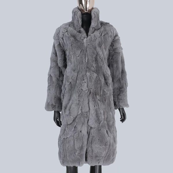 women's fur & faux 2021 fashion long natural real rex coat winter jacket women outerwear streetwear thick warm korea loose, Black 
women's fur & faux 2021 fashion long natural real rex coat winter jacket women outerwear streetwear thick warm korea loose, Black