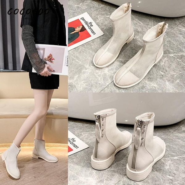 boots mesh sandals women ins tide 2021 spring fashion short wild toe cap thick heel zipper, Black
boots mesh sandals women ins tide 2021 spring fashion short wild toe cap thick heel zipper, Black