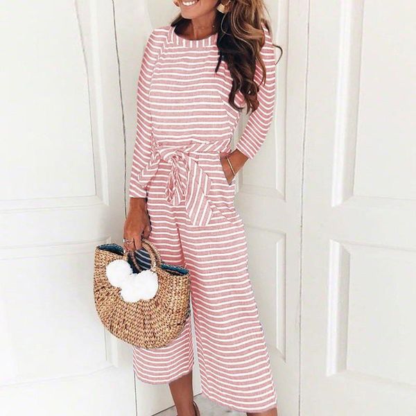 women's jumpsuits & rompers elegant women long sleeve striped jumpsuit loose trousers wide leg pants holiday belted leotard overalls, Black;white
women's jumpsuits & rompers elegant women long sleeve striped jumpsuit loose trousers wide leg pants holiday belted leotard overalls, Black;white