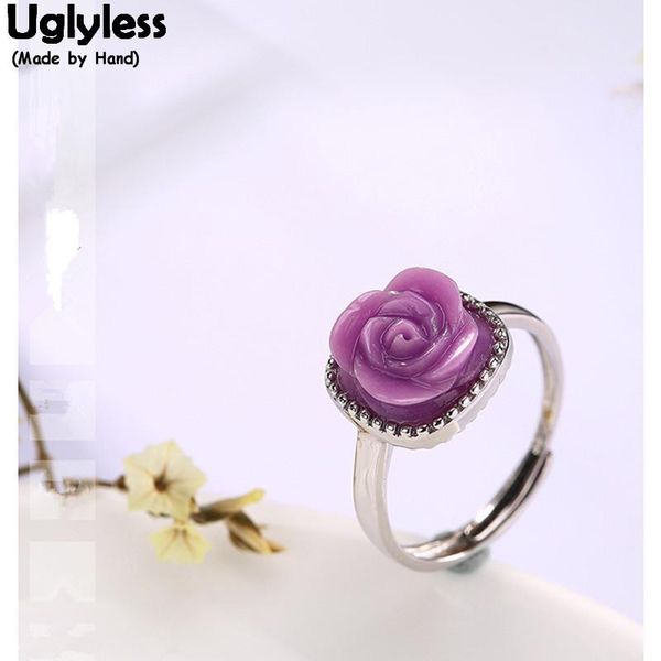 cluster rings uglyless real 925 sterling silver handmade natural purple mica finger women vintage engraved rose floral open ring bijoux, Golden;silver
cluster rings uglyless real 925 sterling silver handmade natural purple mica finger women vintage engraved rose floral open ring bijoux, Golden;silver