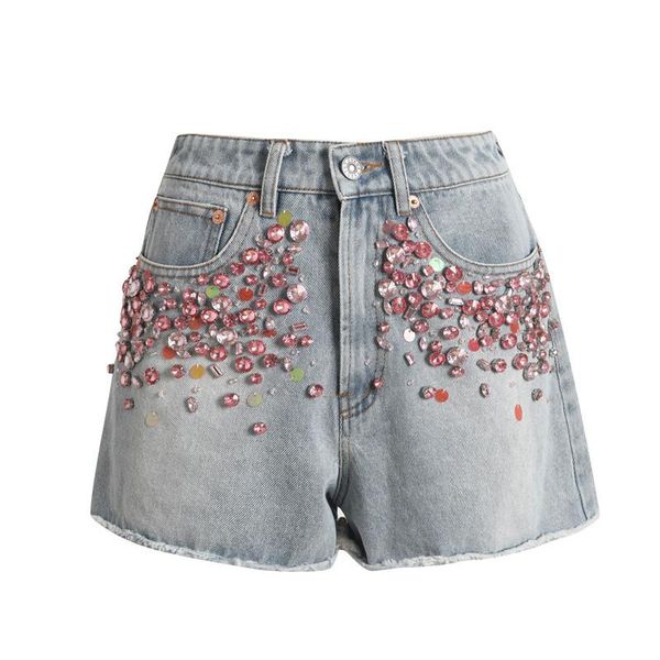 women's shorts street loose denim women summer beach clothes 2021 luxury nail drill high waist wide leg jeans sanded brand, White;black
women's shorts street loose denim women summer beach clothes 2021 luxury nail drill high waist wide leg jeans sanded brand, White;black