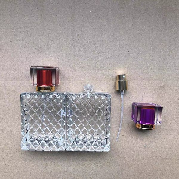 empty square shaped 100ml portable glass spray bottle refillable perfume atomizer for travel sample provide
empty square shaped 100ml portable glass spray bottle refillable perfume atomizer for travel sample provide