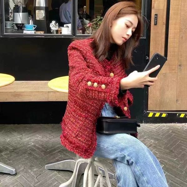 two piece dress french tweed women's coat, wool jacket, loose pocket, elegant, round neck, seam wear, single chest, White
two piece dress french tweed women's coat, wool jacket, loose pocket, elegant, round neck, seam wear, single chest, White