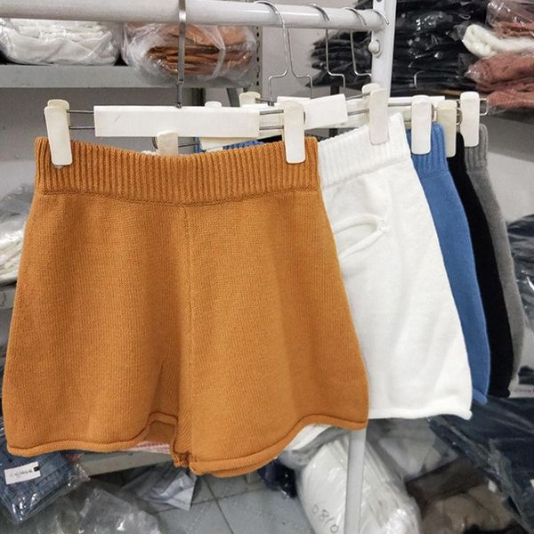 women's shorts women autumn curling elastic high waist knit casual loose bottoms ropa mujer, White;black
women's shorts women autumn curling elastic high waist knit casual loose bottoms ropa mujer, White;black