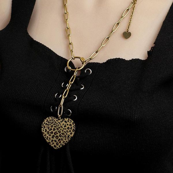 pendant necklaces retro stainless steel love for women leopard print necklace female fashion hip hop long sweater chain, Silver
pendant necklaces retro stainless steel love for women leopard print necklace female fashion hip hop long sweater chain, Silver