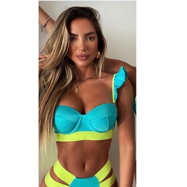 one-piece suits women's 2pcs swimwear, v-neck crop tank with hollowed side high waist triangle bottoms for beach/swimming
one-piece suits women's 2pcs swimwear, v-neck crop tank with hollowed side high waist triangle bottoms for beach/swimming