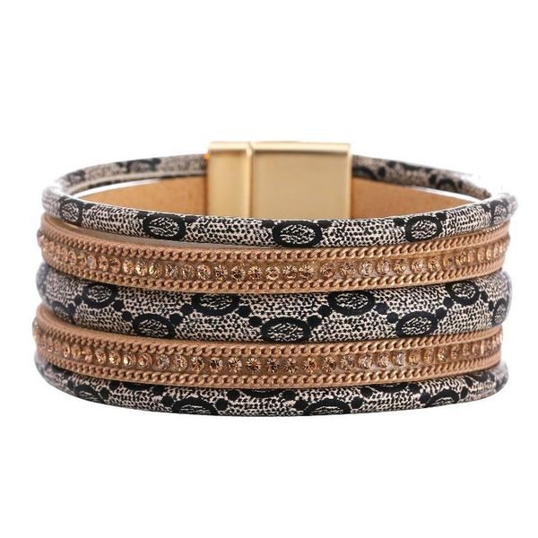 charm bracelets fashion leopard pattern multi-layer leather bracelet magnetic buckle wrap bangles bohemian jewelry gifts for women, Golden;silver
charm bracelets fashion leopard pattern multi-layer leather bracelet magnetic buckle wrap bangles bohemian jewelry gifts for women, Golden;silver