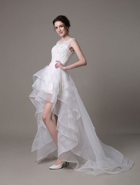 asymmetrical 2021 new organza wedding high low with lace beading flower bridal gowns vestidos de noiva f4v6, White
asymmetrical 2021 new organza wedding high low with lace beading flower bridal gowns vestidos de noiva f4v6, White