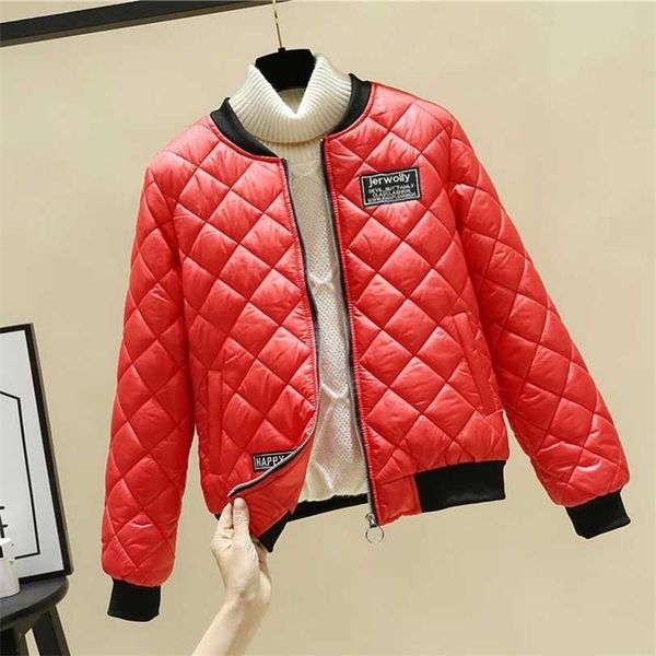 female bomber jecket autumn winter for women lady down short rhombus pattern coat 211014, Black;brown
female bomber jecket autumn winter for women lady down short rhombus pattern coat 211014, Black;brown
