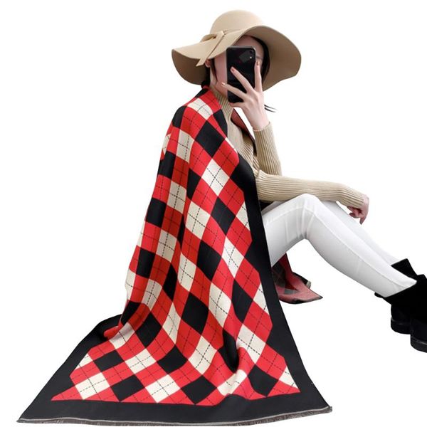 scarves diamond plaid winter warm scarf shrugs women large thick cashmere shawl pashmina neck wraps cape encharpe muffler fular szal, Blue;gray
scarves diamond plaid winter warm scarf shrugs women large thick cashmere shawl pashmina neck wraps cape encharpe muffler fular szal, Blue;gray