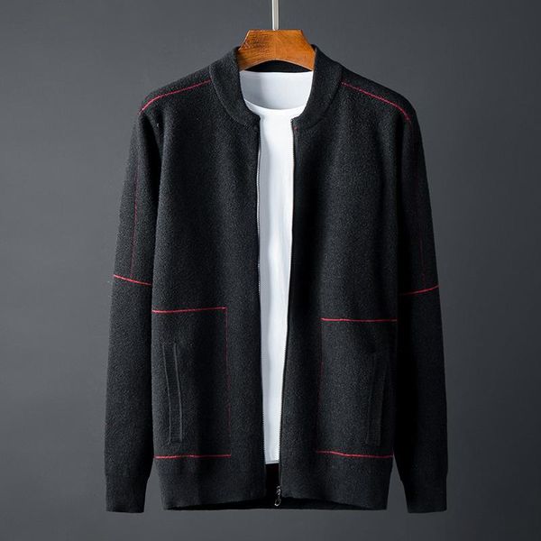 men's sweaters spring zipper male luxury stand collar solid casual mens fashion loose knitting man 4xl, White;black
men's sweaters spring zipper male luxury stand collar solid casual mens fashion loose knitting man 4xl, White;black