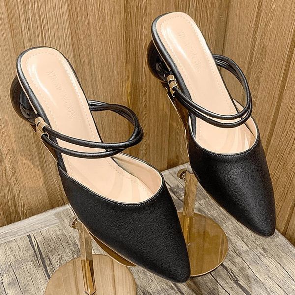 women shoes high heel mules shoes sandals outdoor slippers slides casual leather office dress black pointed toe
women shoes high heel mules shoes sandals outdoor slippers slides casual leather office dress black pointed toe
