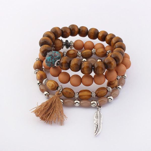 charm bracelets women's bracelet set euro-american retro leaf wood bead jewelry, Golden;silver
charm bracelets women's bracelet set euro-american retro leaf wood bead jewelry, Golden;silver
