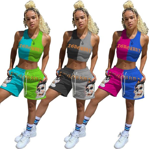 women's two piece pants patchwork set sport fashion tee tank shorts suit tracksuit sportwear outfit matching jogging, White
women's two piece pants patchwork set sport fashion tee tank shorts suit tracksuit sportwear outfit matching jogging, White