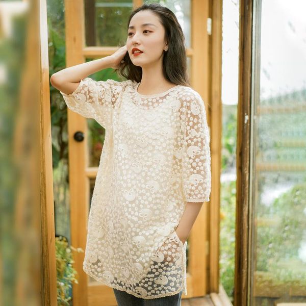women's t-shirt fairynatural ladies lace t-shirts hollow out sweet casual clothes o-neck female embroidery floral tshirts 2021 summer, White
women's t-shirt fairynatural ladies lace t-shirts hollow out sweet casual clothes o-neck female embroidery floral tshirts 2021 summer, White