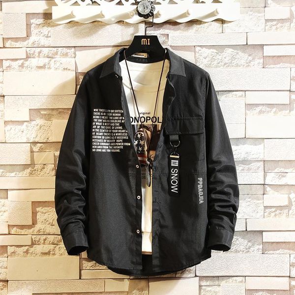 men's casual shirts marca hombres suelto ropa informal estilo hip hop camisas manga larga nueva primavera otoño plus overasian tamaño, White;black
men's casual shirts marca hombres suelto ropa informal estilo hip hop camisas manga larga nueva primavera otoño plus overasian tamaño, White;black
