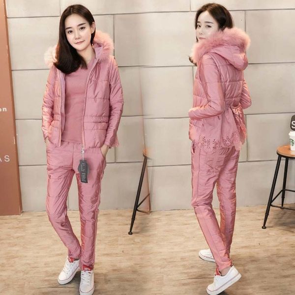 three garments for women in hooded waistcoat and cotton pants winter parka ladies sew lace suit t9 2mri, Blue
three garments for women in hooded waistcoat and cotton pants winter parka ladies sew lace suit t9 2mri, Blue