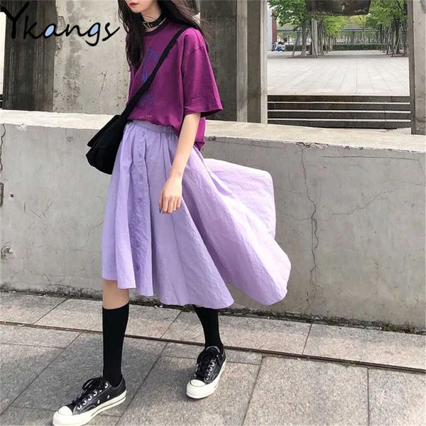 purple irregular elastic high waist pleated skirt women single-breasted simple midi cargo skirt students korean harajuku loose 210619, Black
purple irregular elastic high waist pleated skirt women single-breasted simple midi cargo skirt students korean harajuku loose 210619, Black